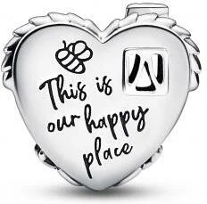 Charm Pandora Maison Cœur du Bonheur Argenté vue 2