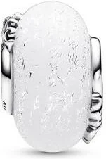 Charm Pandora Murano Blanc Pailleté Mum & Love Pandora Moments vue 2