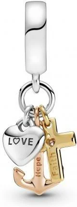 Pandora 799354C01 - Pendentif triple en argent 925 avec symboles et zirconium pour femme vue 2