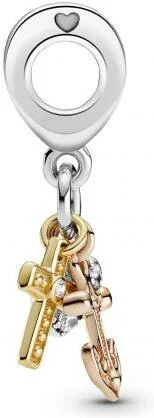Pandora 799354C01 - Pendentif triple en argent 925 avec symboles et zirconium pour femme vue 3
