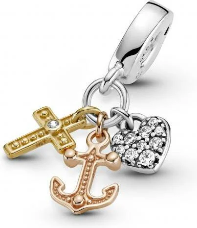 Pandora 799354C01 - Pendentif triple en argent 925 avec symboles et zirconium pour femme vue 4