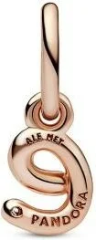 Charm Pandora Pendant Alphabet Lettre e Manuscrite vue 2