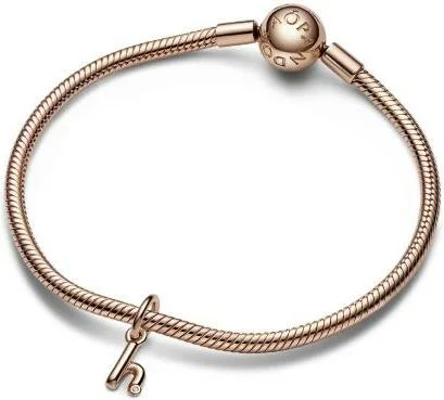Charm Pandora Pendant Alphabet Lettre h Manuscrite vue 3