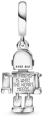 Charm Pandora Pendant Argenté Robot Bestie Bot vue 2