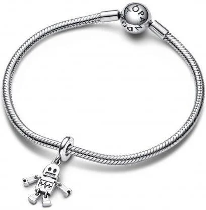 Charm Pandora Pendant Argenté Robot Bestie Bot vue 4