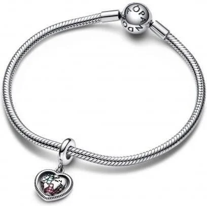 Pandora 792240C01 - Pendentif Globe de la Famille Rotatif en Cœur Multicolore pour Femme en Argent 925 vue 4