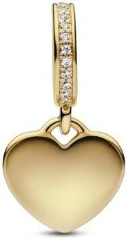 Charm Pandora Pendant Médaillon Cœur Gravable -  Pandora vue 2