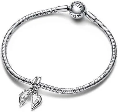 Charm Pandora Pendant Séparable Mère et Fille Argenté Pandora Moments vue 3