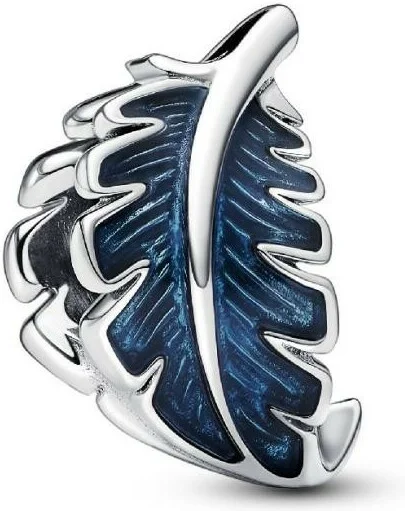 Charm Pandora Plume Recourbée Bleue