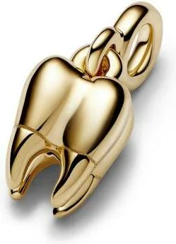 Charm Pandora et perles Dent dorée ME vue 3