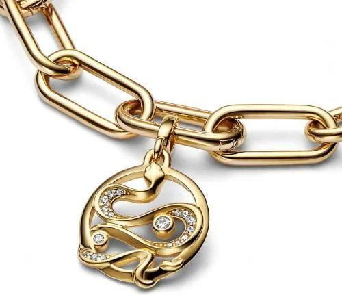 Charm Pandora et perles serpent Doré ME vue 3