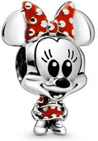 Charm Pandora argent Minnie Robe & Nœud à Pois Disney x Pandora vue 2