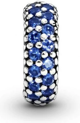 Charm Pandora Espaceur Scintillant Bleu Pandora Moments Argent 925/1000