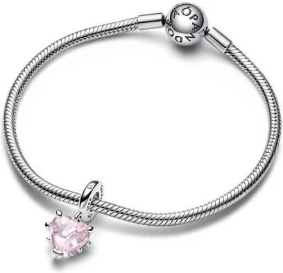 Charm Pandora Pendant Cœur et Arbre de Vie Rose Pandora Moments vue 3
