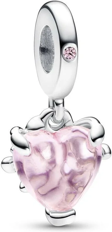 Charm Pandora Pendant Cœur et Arbre de Vie Rose Pandora Moments