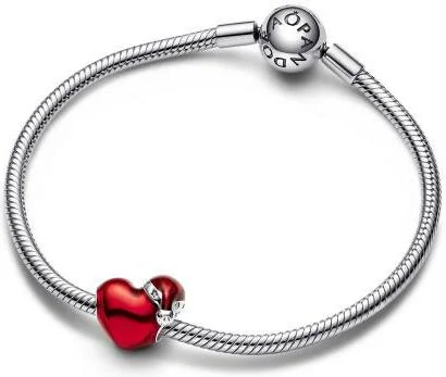 Charm Pandora Pandora Moments Rouge - Cœur de Noël Métallisé vue 3