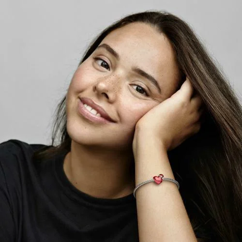 Charm Pandora Pandora Moments Rouge - Cœur de Noël Métallisé vue 4