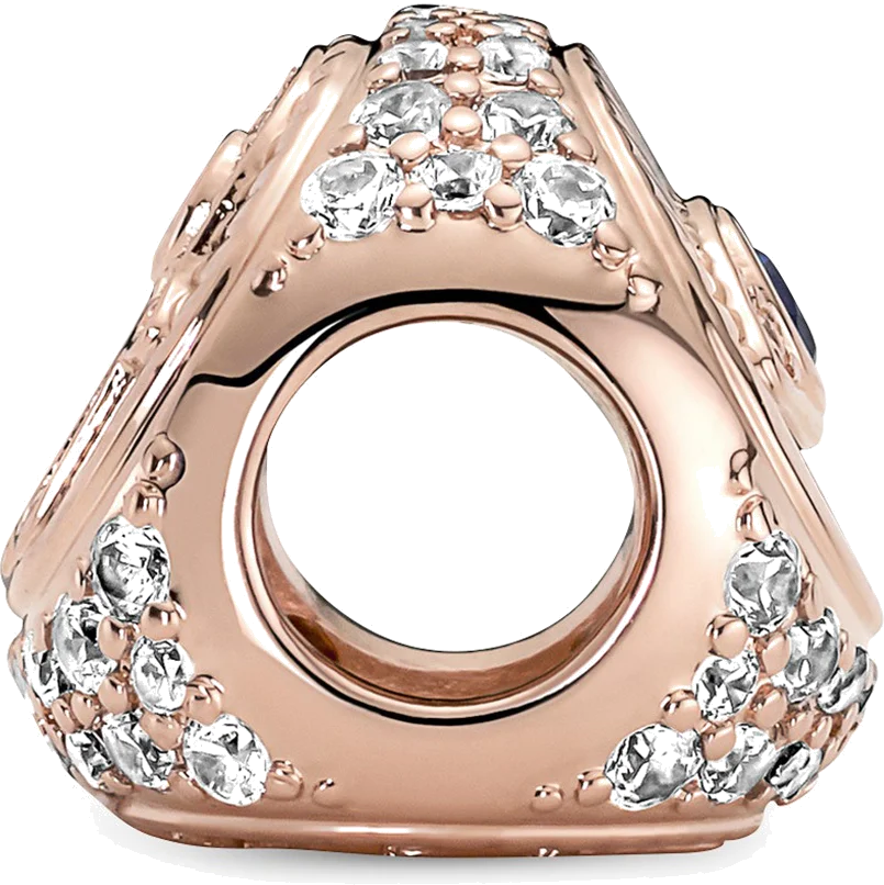Charm Pandora rose gold Pandora moments à trois faces ancestrales vue 2
