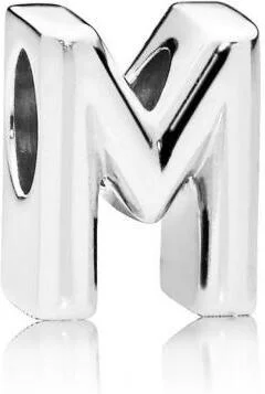 Charm Pandora Alphabet Lettre M Pandora Moments Argent 925/1000 vue 2