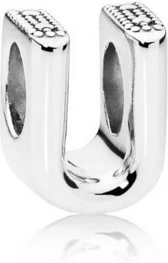 Charm Pandora Alphabet Lettre U Pandora Moments Argent 925/1000 vue 2