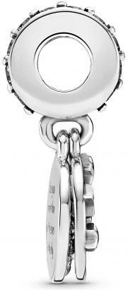 Charm Pandora Double Pendant argent Ciel Nocturne Bleu Croissant de Lune & Étoiles Pandora Passions vue 3