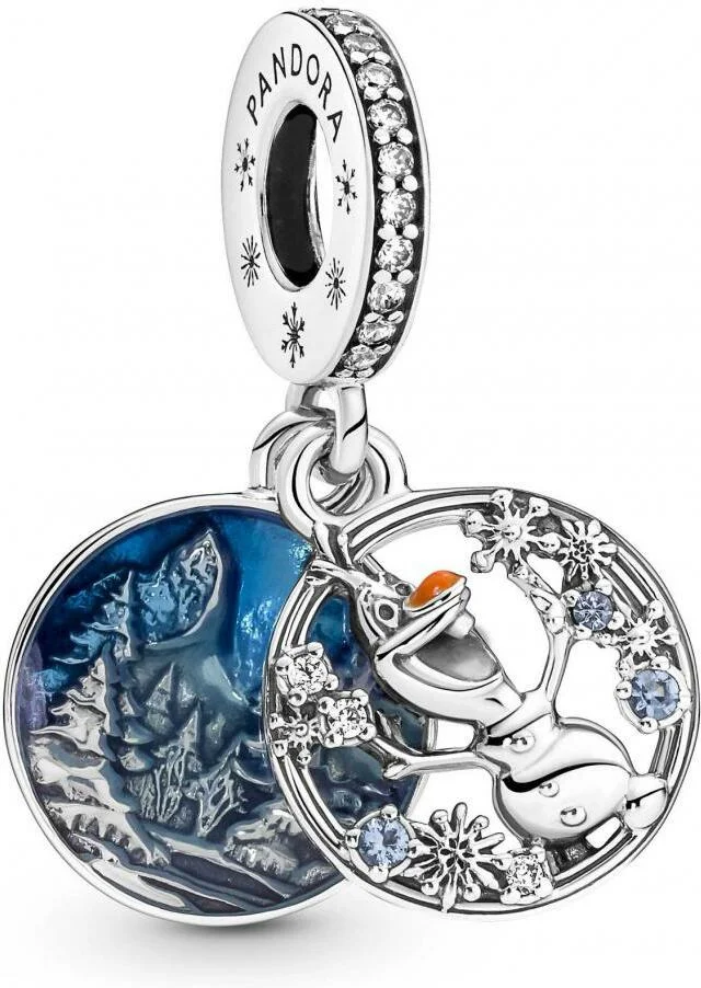 Charm Pandora double pendant Disney x Pandora Olaf de La Reine des Neiges