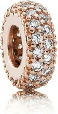 Charm Pandora Espaceur Scintillant Transparent Pandora Timeless Métal doré à l’Or Rose fin 585/1000 vue 2