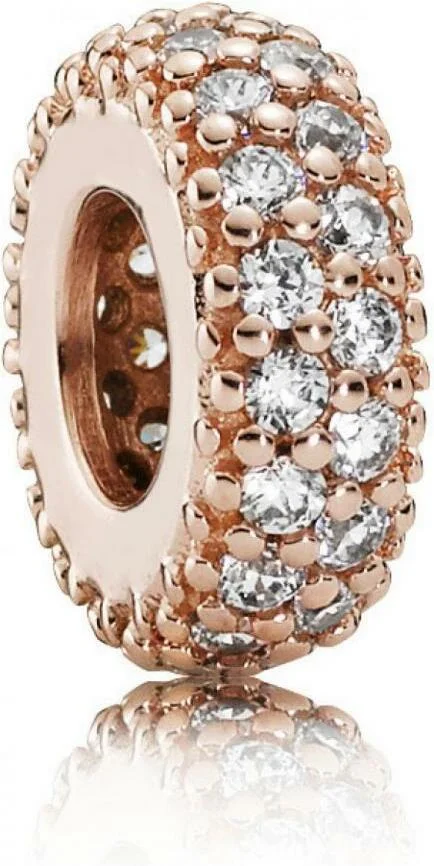 Charm Pandora Espaceur Scintillant Transparent Pandora Timeless Métal doré à l’Or Rose fin 585/1000