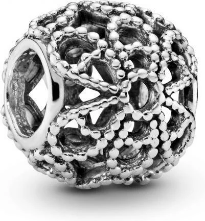 Charm Pandora 791282 en Argent 925, Fleur Ajourée Perlé, pour Femme