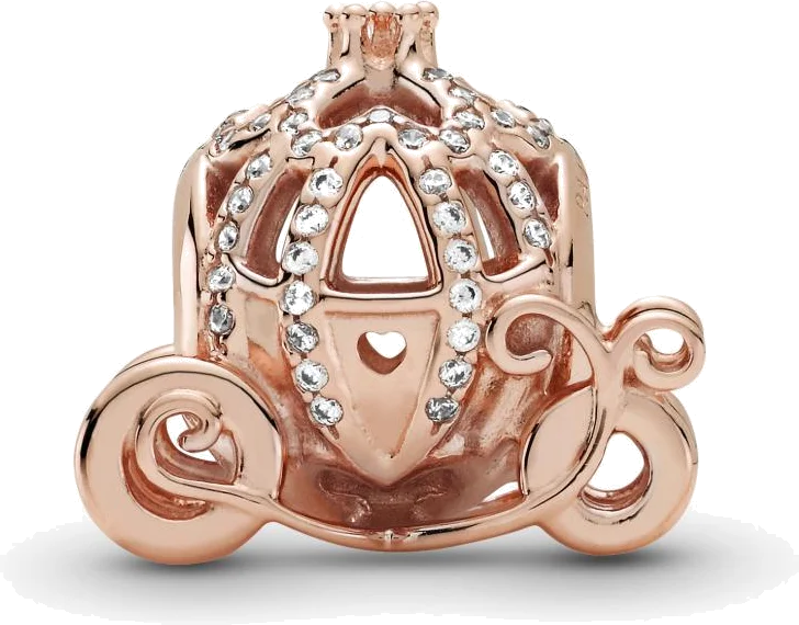 Charm Pandora Métal doré à l'or rose fin 585/1000 Disney Cendrillon Carrosse Disney x Pandora vue 2