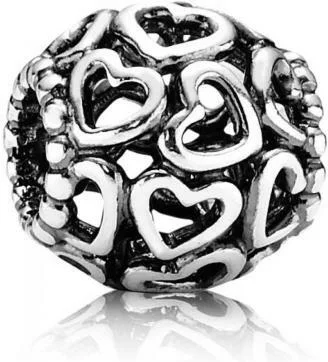 Charm Pandora Parsemé de Cœurs Pandora Moments Argent 925/1000 vue 2