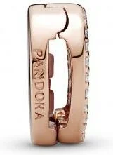 Charm Pandora Pavé Rond Pandora Timeless Métal doré à l’Or Rose fin 585/1000 vue 2