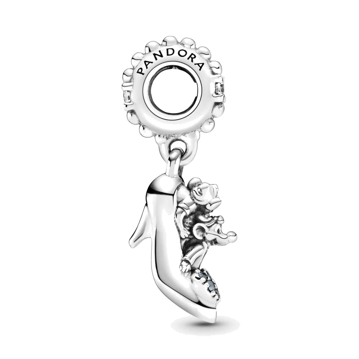 Charm Pandora Pendant argent Cendrillon Pantoufle de Verre & Souris Disney x Pandora
