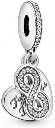 Charm Pandora Pendant Cœur Amis Pour La Vie Pandora Moments Argent 925/1000 vue 2