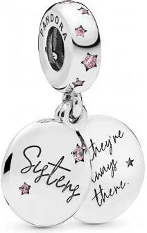 Charm Pandora Pendant Sœurs Pour Toujours Pandora Moments Argent 925/1000 vue 3