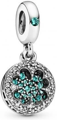 Charm Pandora Pendant Trèfle à Quatre Feuilles Chanceuse Pandora Moments Argent 925/1000 vue 2