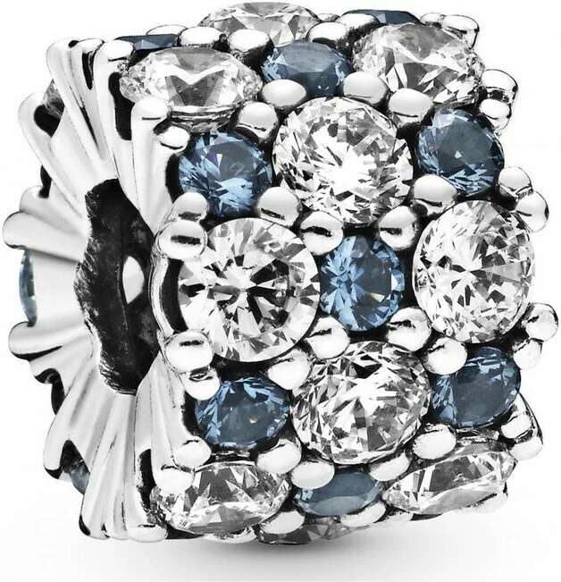 Charm Pandora scintillant bleu Incolore Pandora Timeless Argent 925/1000