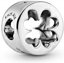 Charm Pandora Trèfle à Quatre Feuilles Chance & Courage Pandora Moments Argent 925/1000 vue 2