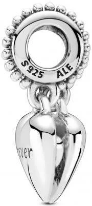 Charm Pandora Pendant argent Cœur Séparable Tante & Nièce Pandora People vue 3