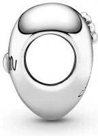 Charm Pandora argent Cœur gravé & Trèfle Pandora People vue 3