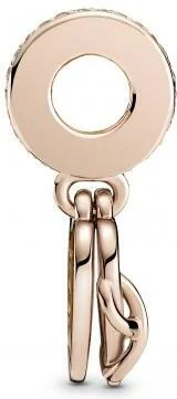 Charm Pandora Pendant Métal doré à l'or rose fin 585/1000 Cœur Infini Love You Pandora People vue 3