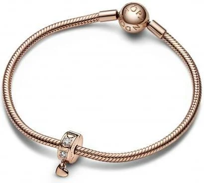 Charm Pandora Pendant Doré Rose Coeur vue 4