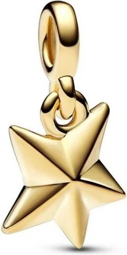 Charm Pandora et perles Etoile dorée ME