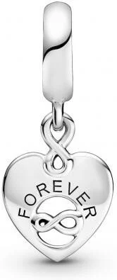 Charm Pandora Pendant argent Cœur Amis Pour Toujours Pandora vue 3
