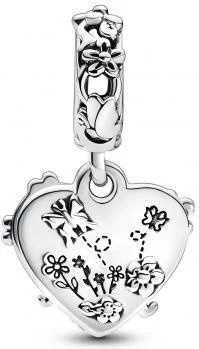 Charm Pandora Pendant Double Disney - Winnie l'Ourson et Porcinet - Argent 925 et émail multicolore - Réf. 792214C01 vue 2