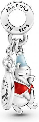 Charm Pandora Double Pendant argent Happy birthday & Winnie L'Ourson Disney x Pandora vue 3