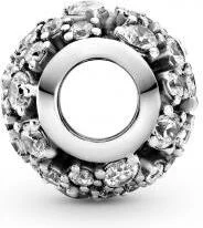 Charm Pandora argent Ajouré Rond Scintillant Pandora Timeless vue 3