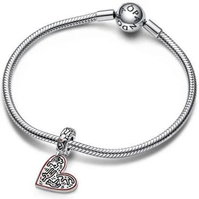 Charm Pandora et perles Cœur rouge – Pandora vue 3