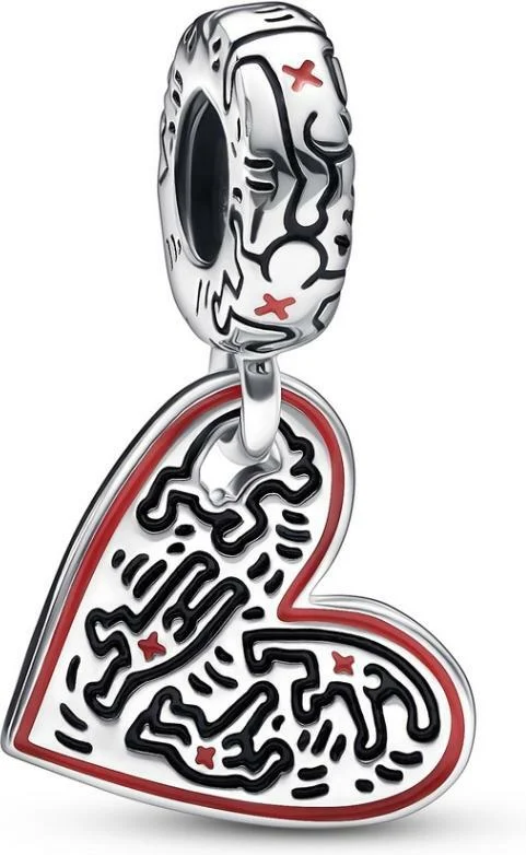 Charm Pandora et perles Cœur rouge – Pandora