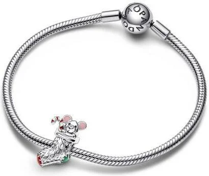 Charm Pandora Chaussette de Noël et Souris Pandora Moments Femme vue 3